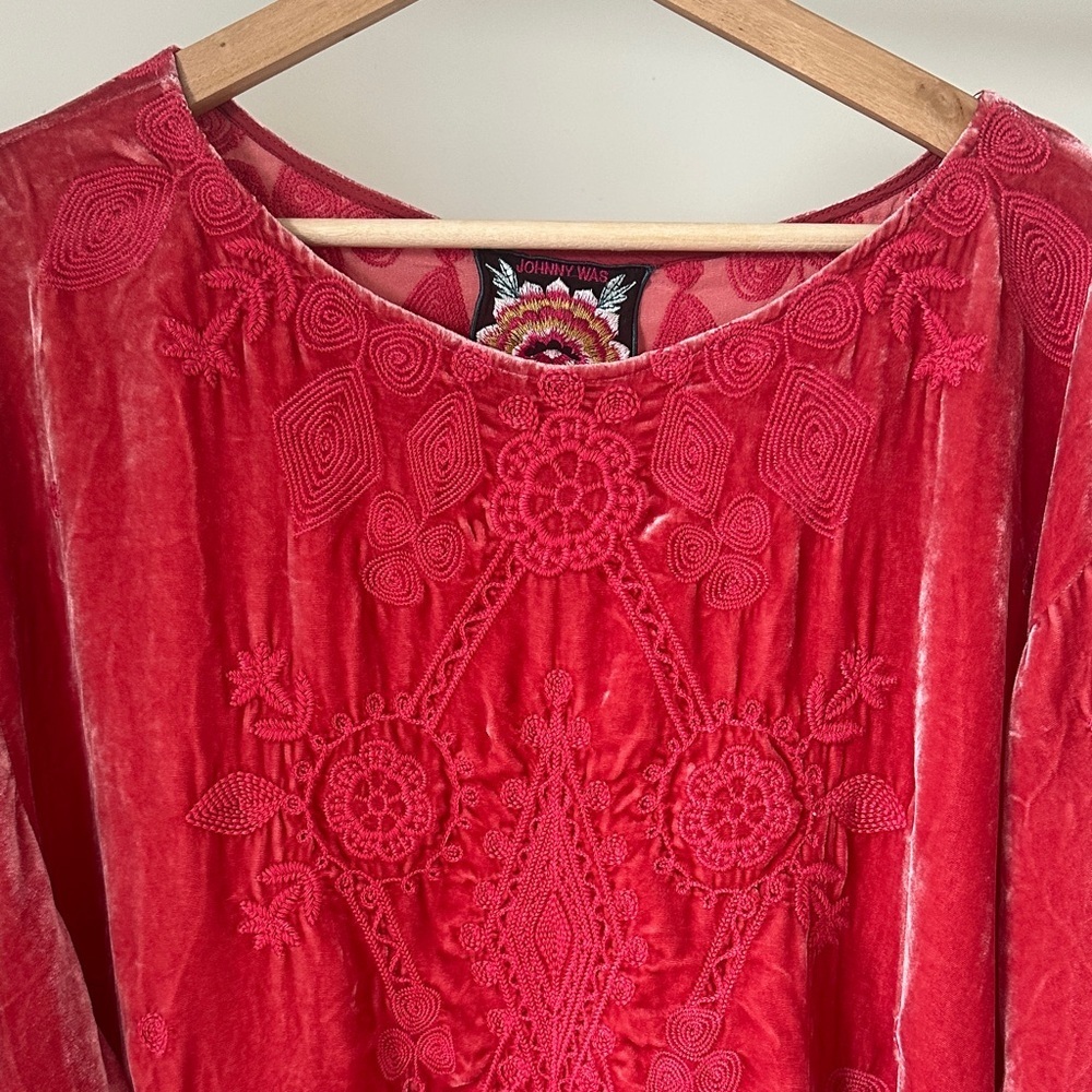 Johnny Was Velvet Liona Blouse size large - Picture 4 of 10